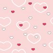 Seamless background with color hearts