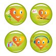 Set of four st. Valentine buttons