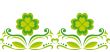 Seamless ornament with green quatrefoils