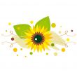  sunflower on spotted background