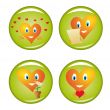 Set of four st. Valentine buttons