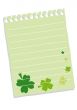 Sheet of paper with quatrefoils for St. Patrick`s day