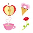 Set of icons for st. Valentine day