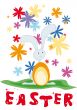 Card for Easter with  rabbit