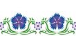 Blue cornflowers and chamomiles