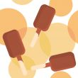 Seamless pattern with chocolate ice-cream