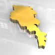 3d flag map of Armenia - 3d made