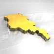 3d flag map of Armenia - 3d made