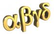 Alpha Beta Gamma symbol in gold - 3d made