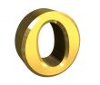 omicron symbol in gold - 3d made