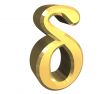 delta symbol in gold - 3d made