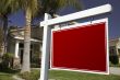 Blank Real Estate Sign and House