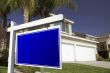 Blank Real Estate Sign and House