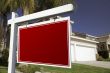 Blank Real Estate Sign and House