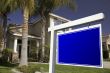 Blank Real Estate Sign and House