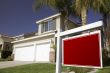 Blank Real Estate Sign and House