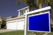 Blank Real Estate Sign and House