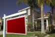 Blank Real Estate Sign and House