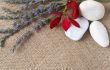 Beautiful lavender and pebbles