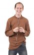 Young caucasian man listening to music
