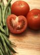 Juicy fresh tomatoes and beans