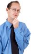 Businessman in blue shirt