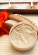 Relaxing spa scene with body products