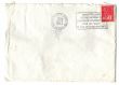 Old red french stamp on envelop