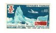Old french stamp - Polar exploration 1968