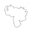 map of venezuela with shadow