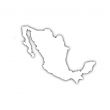 map of mexico with shadow
