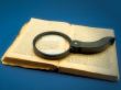 magnifier at the book