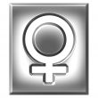 3D Silver Female Symbol Sign