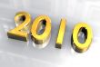 year 2010 in gold 3d