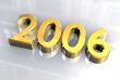year 2006 in gold 3d