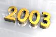 year 2003 in gold 3d