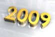 year 2009 in gold 3d