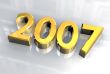 year 2007 in gold 3d