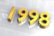 year 1998 in gold 3d