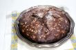 Chocolate cake on table-napkin