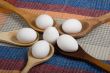 spoon wood with eggs