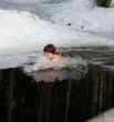 diving in an ice-hole