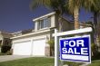 Blue For Sale Real Estate Sign and House