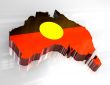 3d flag map of Australian Aboriginal