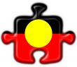 Australian Aboriginal button puzzle round shape