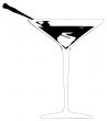 Vector illustration of cocktail glass