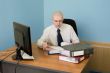 Bookkeeper on a workplace at office