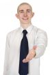 Business man with an open hand