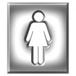 3D Silver Female Sign