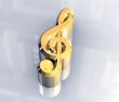 music key symbol in gold - 3D